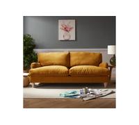 Home Detail Oxford 3 Seater Sofa, Mustard Velvet