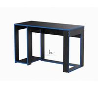 Home Detail Ryker Gaming Desk Computer Table Workstation, Black With Blue Trim