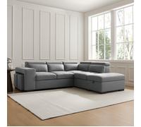 Home Detail Scarlett Right-Hand Corner Sofa With Storage in Grey Home Detail Grey