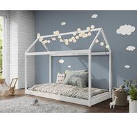 Home Detail Taylor Wooden Kids Montessori House Bed in White | Size: Single Home Detail White Single