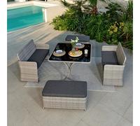 Home Detail Trinity Garden Cube Set With Bench, Grey