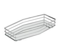 Home Details Mirrored Vanity Tray for Dresser, Perfume, Desk, Cosmetic & Jewelry Organizer, Decorative, Chrome