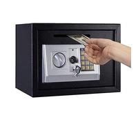 Home Digital Safes Electronic Heavy Duty Key Operated Security Money Cash Safe Box Grey Large 2keys - 16 Litre Volume