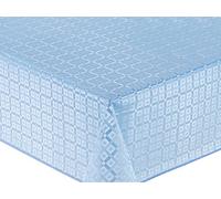 Home Direct Embossed Rectangular Oilcloth PVC Wipe Clean Tablecloth Table Cover (140 x 200cm, Blue Grey)