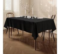 Home Direct Extra Large Rectangular Fabric Tablecloth 150x300cm 59"x118" Black