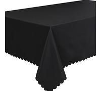 Home Direct Extra Large Rectangular Rectangle Fabric Tablecloth Table Cloth Table Cover 140x240cm 55"x94" Black