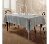Home Direct Large Rectangular Fabric Tablecloth 140x200cm 55"x78" Grey Light