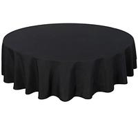 Home Direct Quality Round Fabric Tablecloth Table Cover 180cm 70" Black