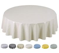 Home Direct Round Oilcloth PVC Wipe Clean Tablecloth 160cm 62" Beige