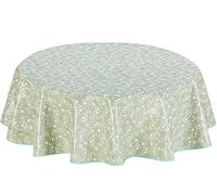 Home Direct Round Oilcloth PVC Wipe Clean Tablecloth Table Cover 155cm 61" Sage Green