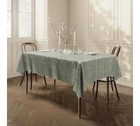 Home Direct Stain Resistant Spill Proof Water Repellent Extra Large Rectangular Fabric Tablecloth Table Cover Table Cloth 140x240cm 55"x94" Sage Green