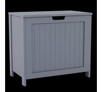 Home Discount Bath Vida Freestanding Functional Laundry Hamper Bathroom Storage Unit in Grey Home Discount Grey