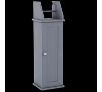 Home Discount Bath Vida Freestanding Toilet Roll Holder & Cupboard Bathroom Storage in Grey Home Discount Grey