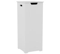 Home Discount Bath Vida Laundry Hamper - Freestanding Compact Bathroom Storage Unit in White Home Discount White
