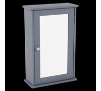 Home Discount Bath Vida Modern Mirrored Wall Cabinet 1 Door Bathroom Storage Unit in Grey Home Discount Grey