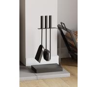 Home Discount Fire Vida 4 Piece Aston Companion Set Fireplace Tool Set in Black Home Discount Black