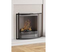 Home Discount Fire Vida Buckton Fire Guard Nickel Fireplace Shield Protector in Black Home Discount Black