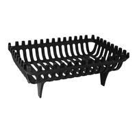 Home Discount Fire Vida Cast Iron Log Basket Indoor Outdoor Storage 190 x 460 x 320 mm in Black Home Discount Black