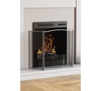 Home Discount Fire Vida Denton 3 Panel Fire Guard Fireplace Shield Protector in Dark Grey Home Discount Dark Grey