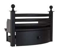 Home Discount Fire Vida Laxton Solid Fuel Set Front Grate in Black Home Discount Black