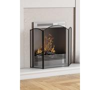Home Discount Fire Vida Selby 3 Panel Fire Guard Fireplace Shield Protector in Black Home Discount Black