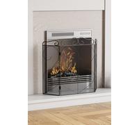 Home Discount Fire Vida Tapton 3 Panel Fire Guard Fireplace Shield Protector in Black Home Discount Black