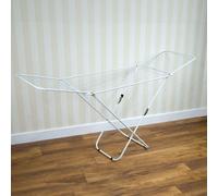 Home Discount Home Vida 18 Metre Winged Folding Cloth Airer - Indoor Outdoor Clothes Drying Rack in White Home Discount White