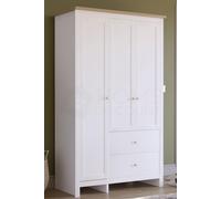 Home Discount Vida Designs Arlington 3 Door 2 Drawer Wardrobe 1800 x 1090 x 520 mm in White Home Discount White