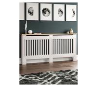 Home Discount Vida Designs Arlington Radiator Cover MDF 833 x 1720 x 190 mm in White Home Discount White