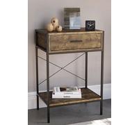 Home Discount Vida Designs Brooklyn 1 Drawer Console Table Storage Organizer 740 x 500 x 340 mm in Dark Brown Home Discount Dark Brown