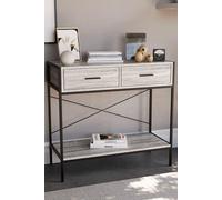 Home Discount Vida Designs Brooklyn 2 Drawer Console Table Storage Organizer 740 x 800 x 340 mm in Grey Home Discount Grey