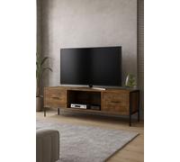 Home Discount Vida Designs Brooklyn 2 Drawer TV Unit Cabinet Up to 55 Inches in Dark Brown Home Discount Dark Brown