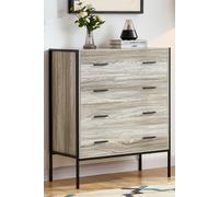 Home Discount Vida Designs Brooklyn 4 Drawer Bedside Cabinet Chest Of Drawers Storage Bedroom Furniture in Grey Home Discount Grey