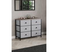 Home Discount Vida Designs Chorley 6 Drawer Chest Of Drawers UKFR Fabric Storage in Beige Home Discount Beige