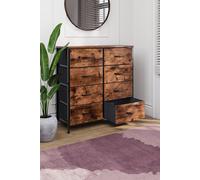 Home Discount Vida Designs Chorley 8 Drawer Chest Of Drawers UKFR Fabric Storage in Brown Home Discount Brown