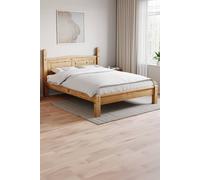 Home Discount Vida Designs Corona Double Bed Frame Low Foot End Bedroom Furniture in Brown Home Discount Brown Double