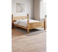 Home Discount Vida Designs Corona Double Bed High Foot End Bedroom Furniture in Beige Home Discount Beige Double