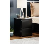 Home Discount Vida Designs Denver 2 Drawer Bedside Chest 400 x 295 x 295 mm in Black Home Discount Black
