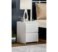 Home Discount Vida Designs Denver 2 Drawer Bedside Chest 400 x 295 x 295 mm in White Home Discount White