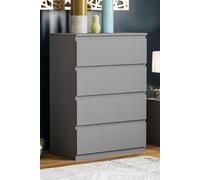 Home Discount Vida Designs Denver 4 Drawer Chest of Drawers Storage in Grey Home Discount Grey