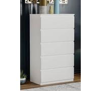Home Discount Vida Designs Denver 5 Drawer Chest of Drawers Storage in White Home Discount White
