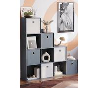 Home Discount Vida Designs Durham 10 Cube Staircase Bookcase Storage Unit 1280 x 1280 x 290 mm in Grey Home Discount Grey