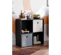 Home Discount Vida Designs Durham 2x2 Cube Bookcase Storage Unit 645 x 650 x 290 mm in Black Home Discount Black