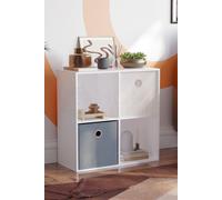 Home Discount Vida Designs Durham 2x2 Cube Bookcase Storage Unit 645 x 650 x 290 mm in White Home Discount White