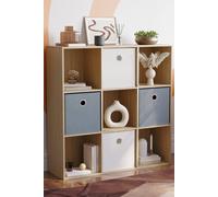Home Discount Vida Designs Durham 3x3 Cube Bookcase Storage Unit 965 x 965 x 290 mm in Light Oak Home Discount Light Oak