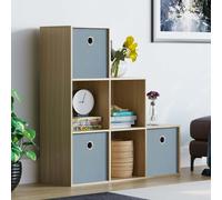 Home Discount Vida Designs Durham 6 Cube Storage Unit & Cube Storage Basket Set of 3 in Grey Home Discount Grey