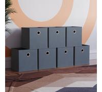 Home Discount Vida Designs Durham Cube Storage Basket Organizer Set of 7 in Grey Home Discount Grey