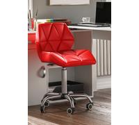 Home Discount Vida Designs Geo Adjustable Chair UKFR Fabric Armrest Ergonomic in Red Home Discount Red