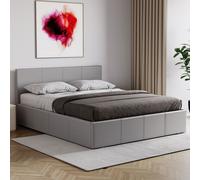 Home Discount Vida Designs Lisbon King Size Ottoman Leather Bed Frame UKFR Fabric in Grey Home Discount Grey King