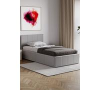 Home Discount Vida Designs Lisbon Single Ottoman Faux Leather Bed Frame UKFR Fabric in Grey Home Discount Grey Single